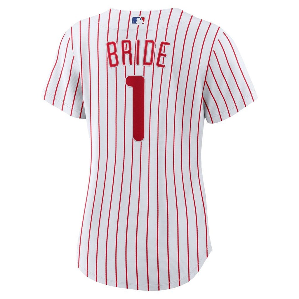 Philadelphia Phillies Women's #1 Bride Home Replica Jersey - White