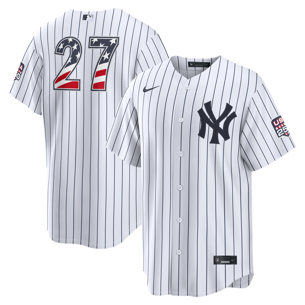 Fourth of July New York Yankees Giancarlo Stanton White USA 250 Stadium Jersey