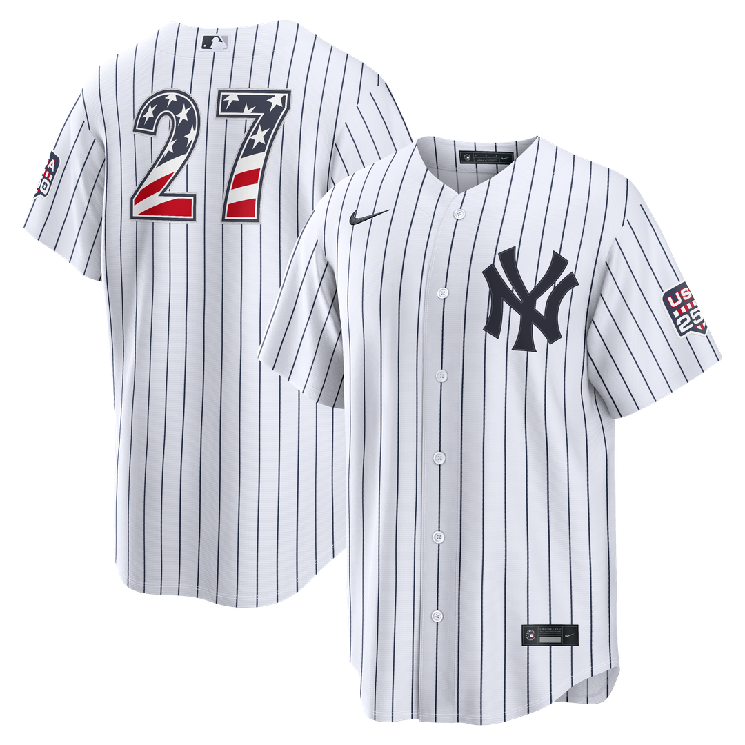 Fourth of July New York Yankees Giancarlo Stanton White USA 250 Stadium Jersey