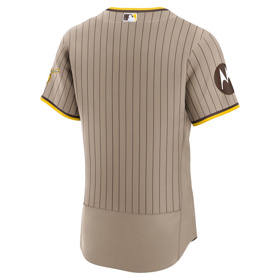 San Diego Padres Alternate Sponsor Patch Authentic Jersey - Khaki