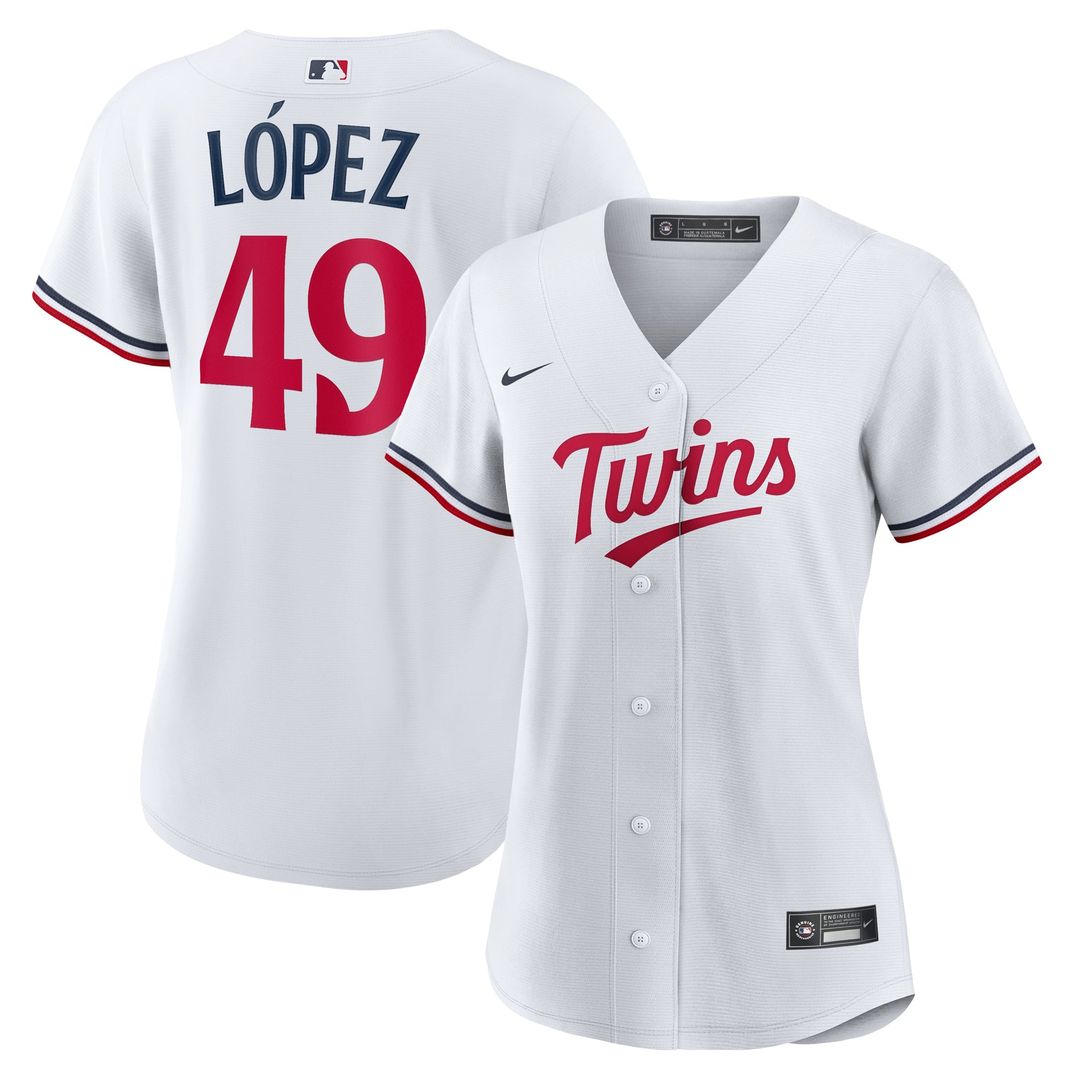 Pablo Lopez Minnesota Twins Women's Home Replica Jersey - White