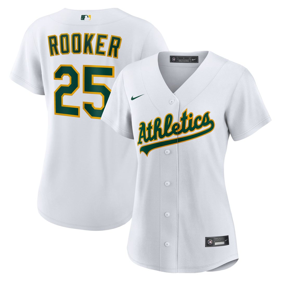 Brent Rooker Athletics Women's Home Replica Jersey - White