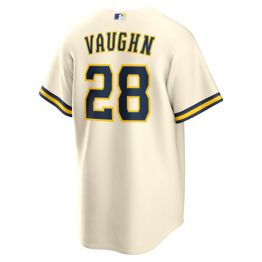 Andrew Vaughn Milwaukee Brewers Home Replica Jersey - Cream
