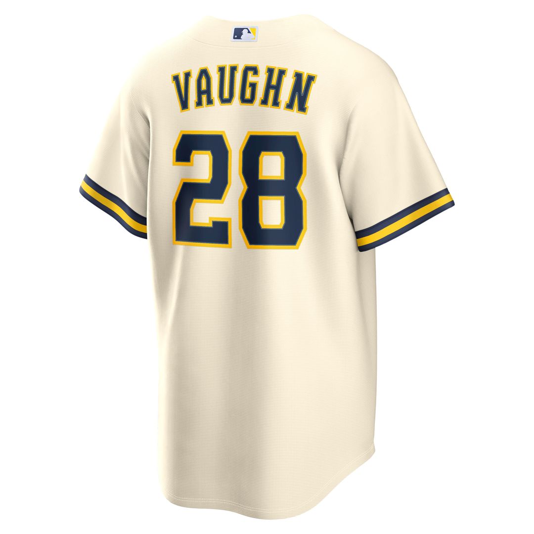 Andrew Vaughn Milwaukee Brewers Home Replica Jersey - Cream