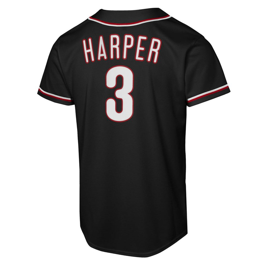 Bryce Harper Philadelphia Phillies Youth Fashion Replica Player Jersey - Black