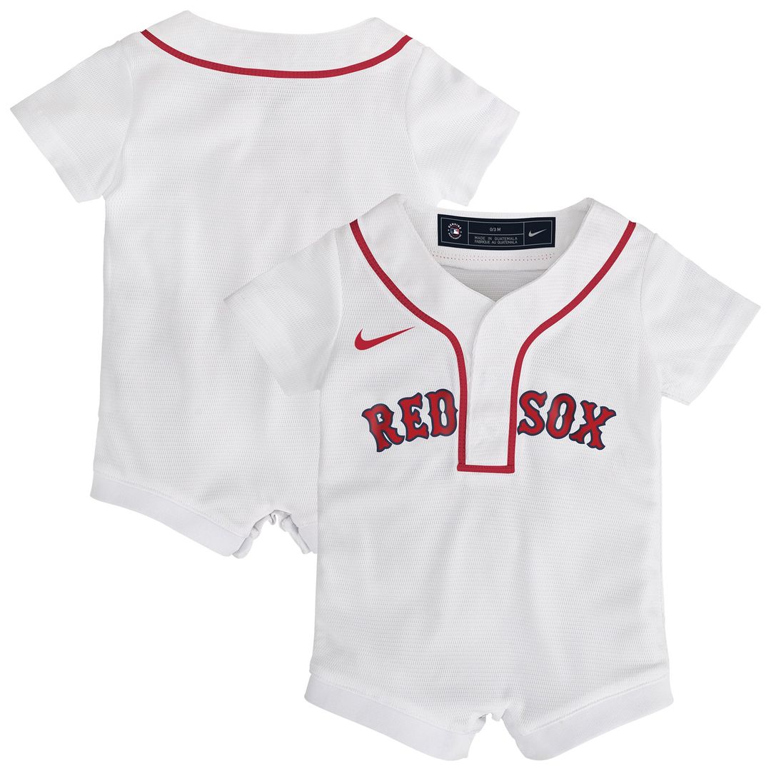 Boston Red Sox Newborn Home Replica Romper Jersey - White