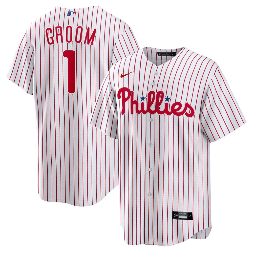 Philadelphia Phillies #1 Groom Home Replica Jersey - White