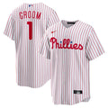 Philadelphia Phillies #1 Groom Home Replica Jersey - White