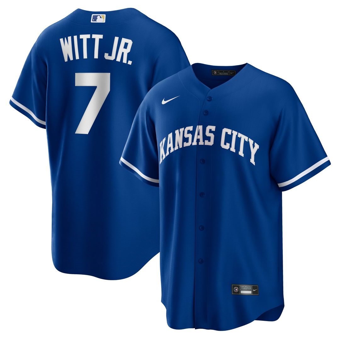 Bobby Witt Jr. Kansas City Royals Alternate 2 Replica Jersey - Rush Blue