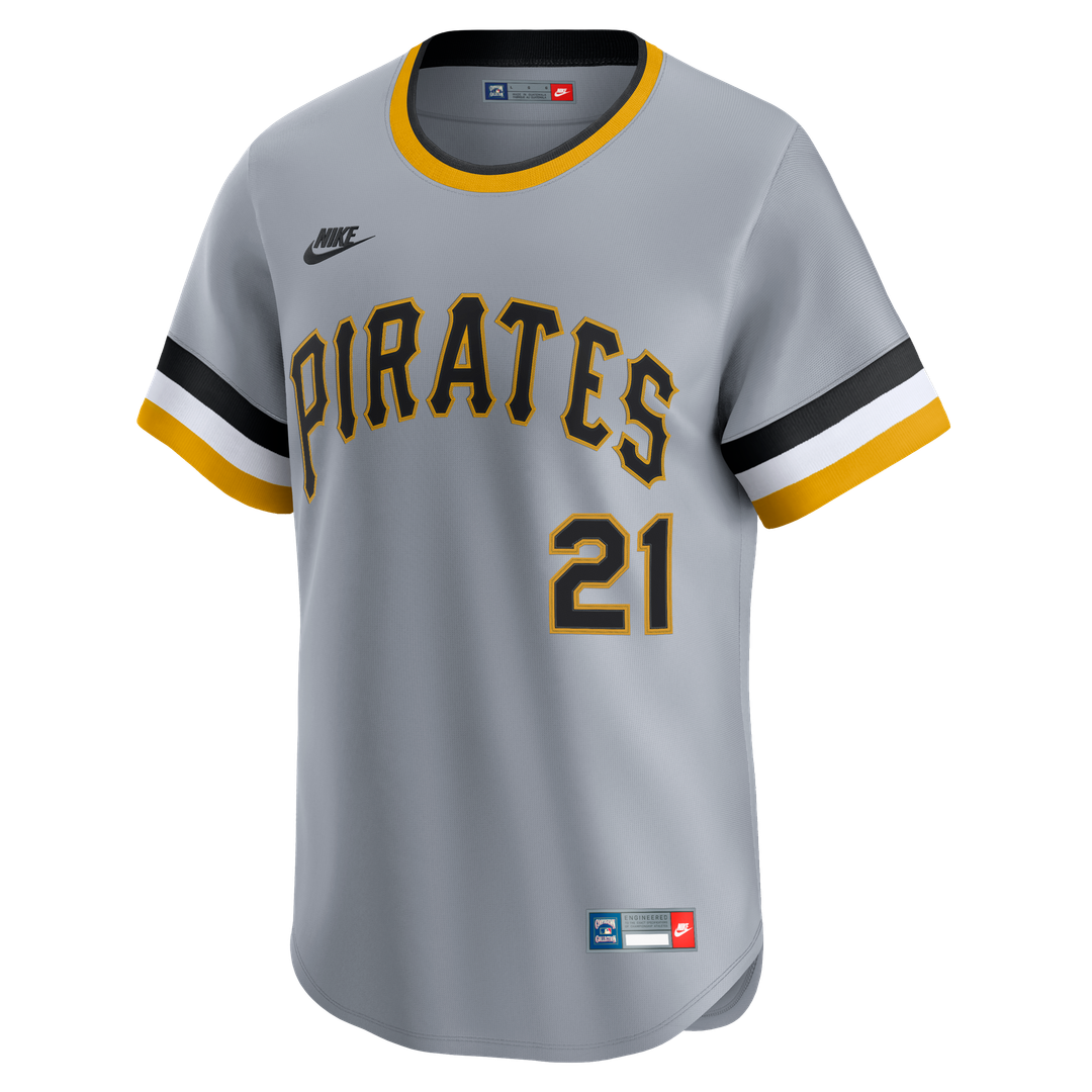 Roberto Clemente Pittsburgh Pirates Throwback Cooperstown Collection Limited Jersey - Gray