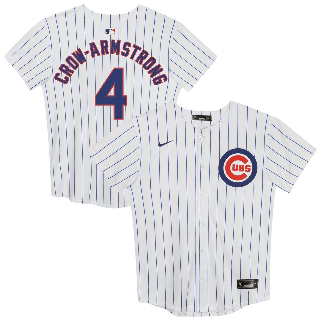 Pete Crow - Armstrong Chicago Cubs Preschool Home Game Jersey - White