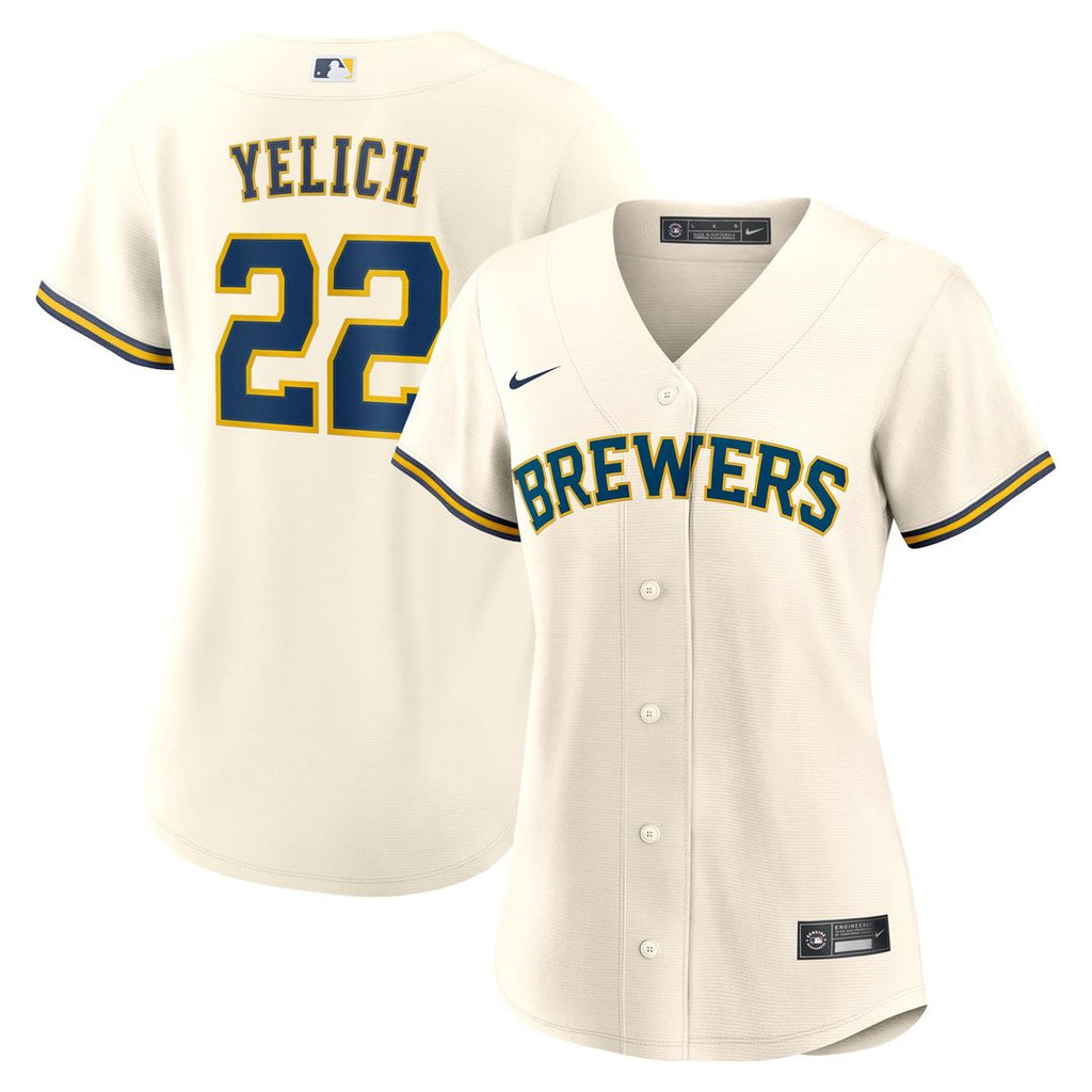 Christian Yelich Milwaukee Brewers Women's Home Replica Jersey - White