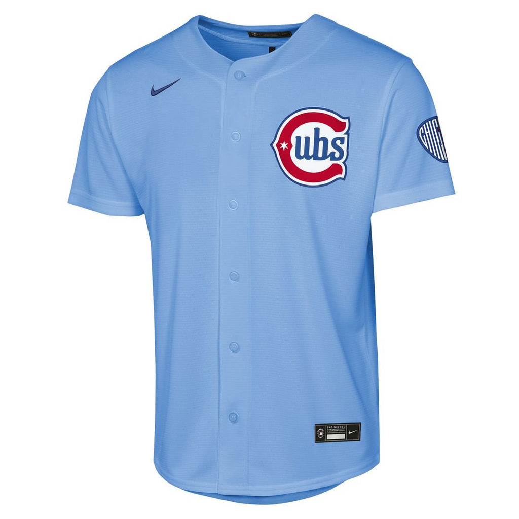Chicago Cubs Youth Alternate 2 Stadium Jersey - Light Blue