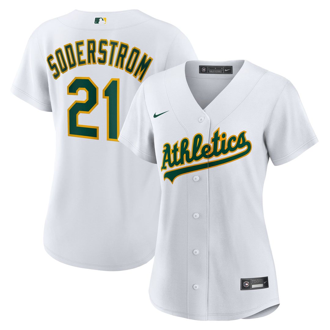 Tyler Soderstrom Athletics Women's Home Replica Jersey - White
