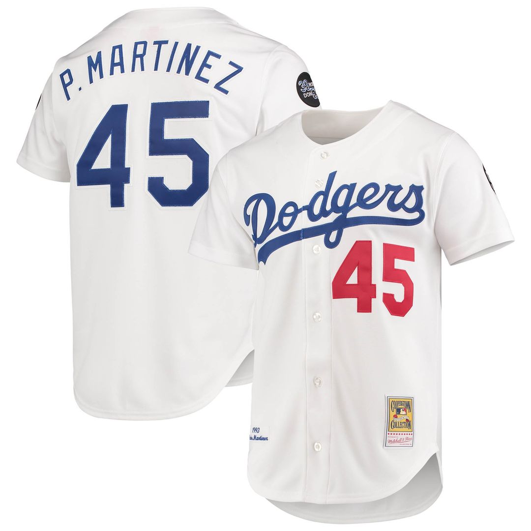 Pedro Martinez Los Angeles Dodgers 1993 Cooperstown Collection Home Authentic Jersey - White