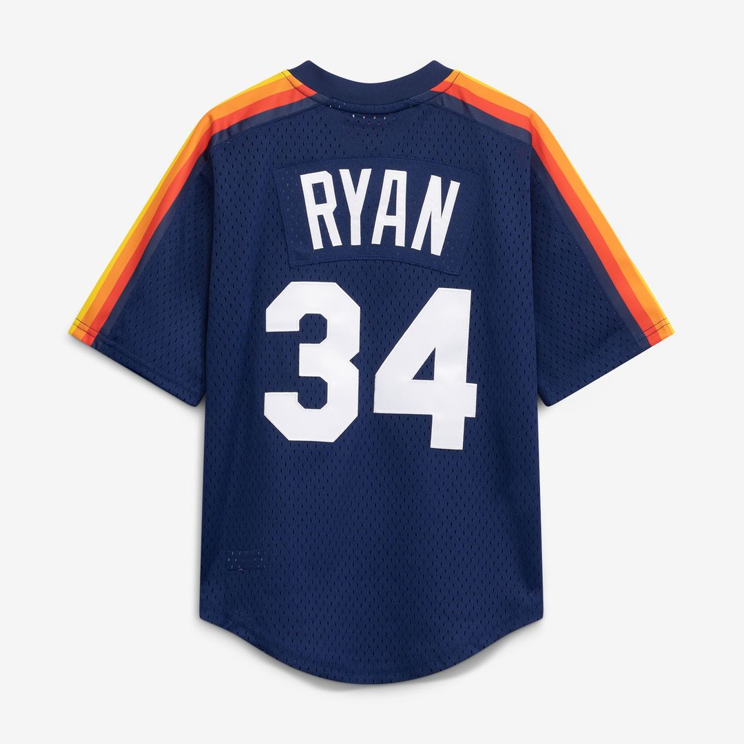 Nolan Ryan Houston Astros Toddler Throwback Mesh Batting Practice Jersey - Navy