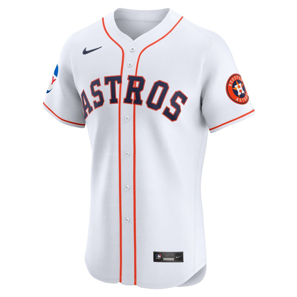 Houston Astros Home Elite Patch Jersey - White