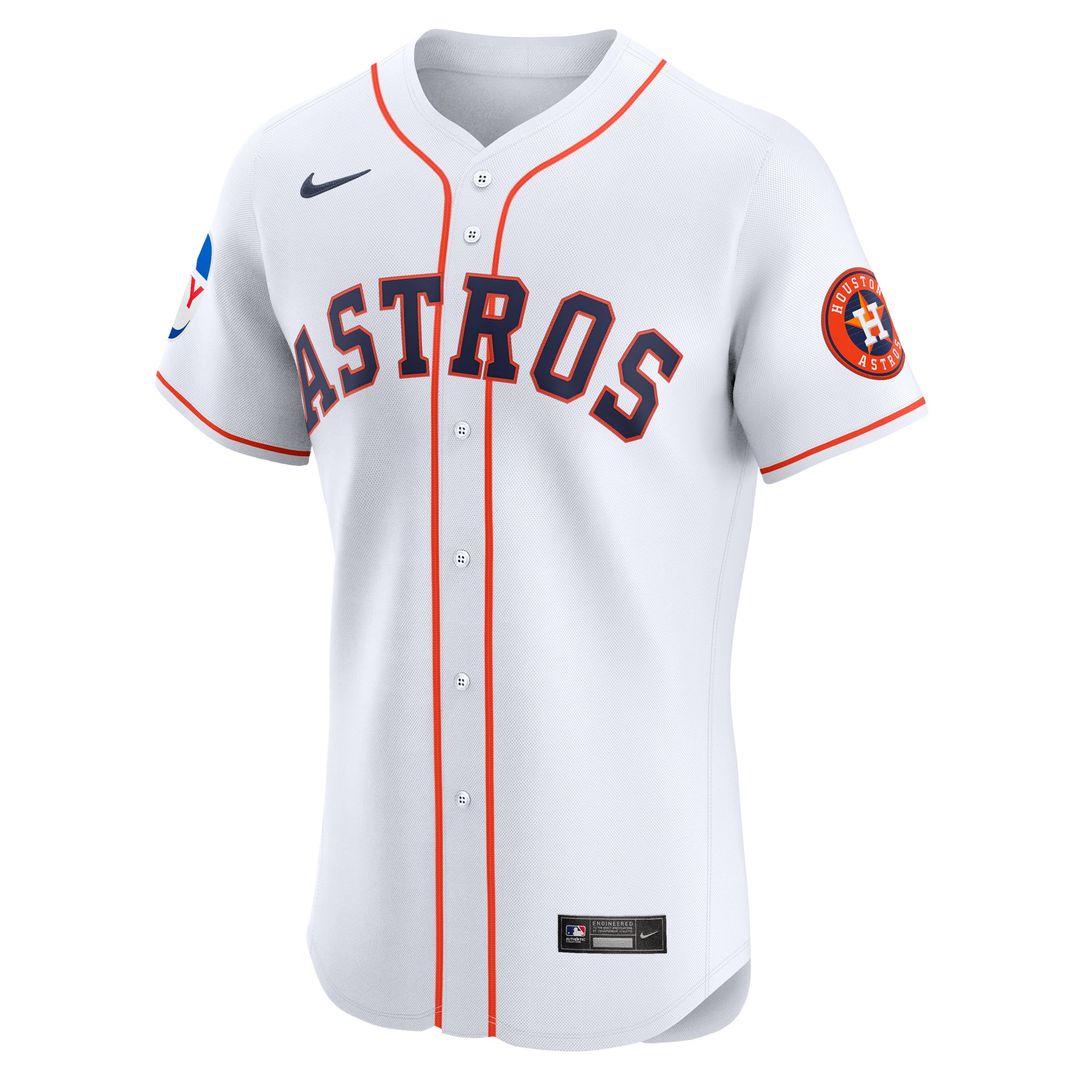 Houston Astros Home Elite Patch Jersey - White