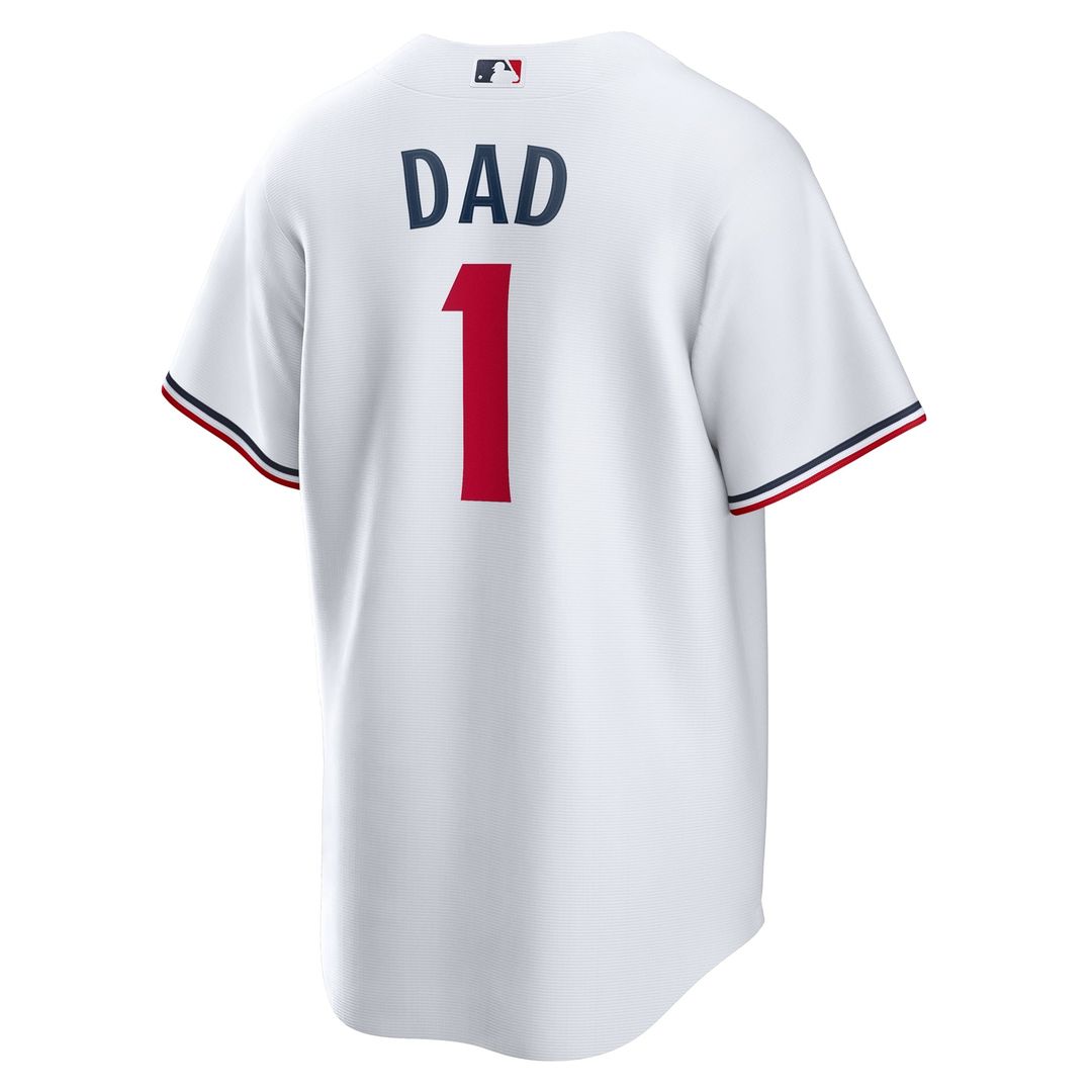 Minnesota Twins #1 Dad Home Replica Jersey - White