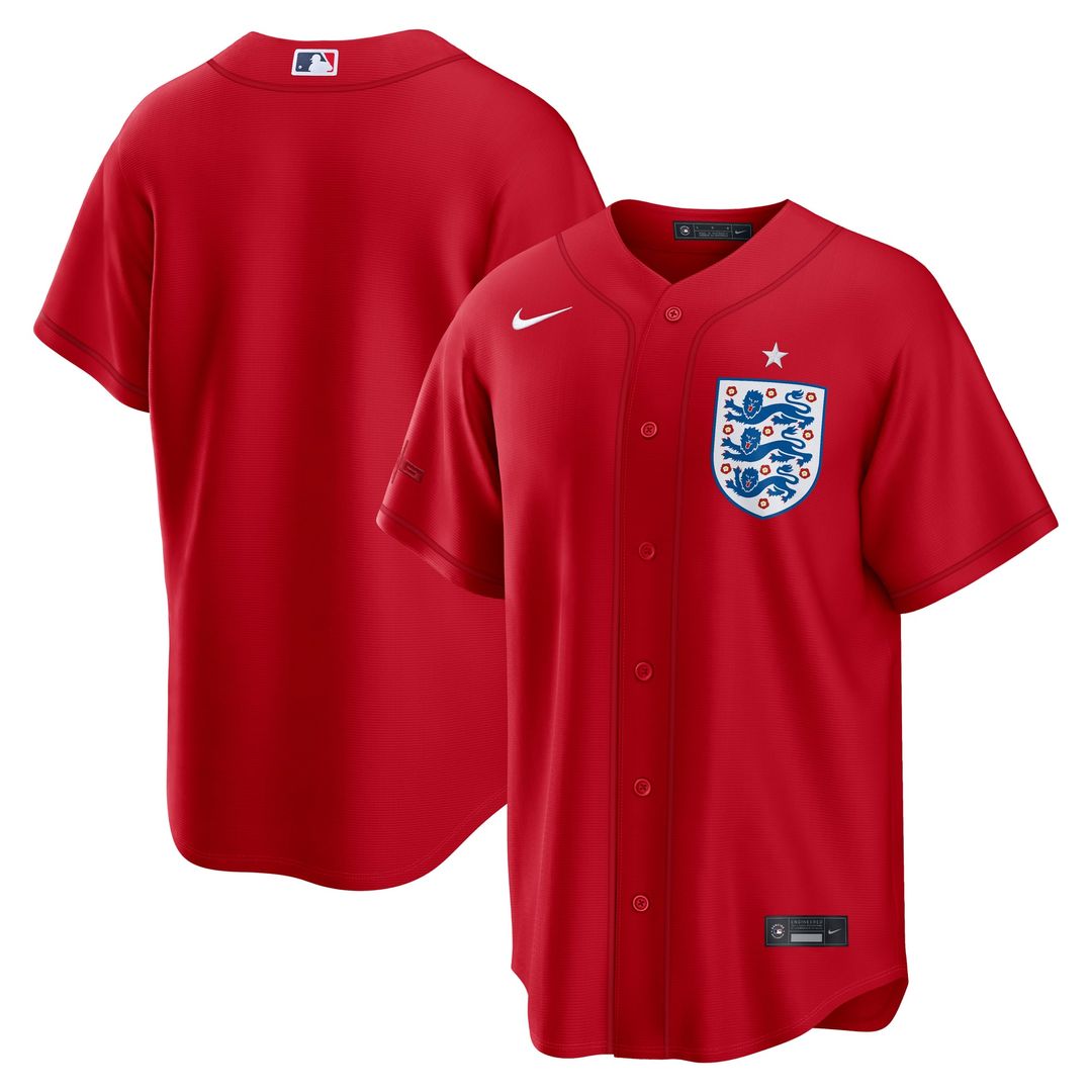England National Team x MLB Stadium Replica Jersey - Red