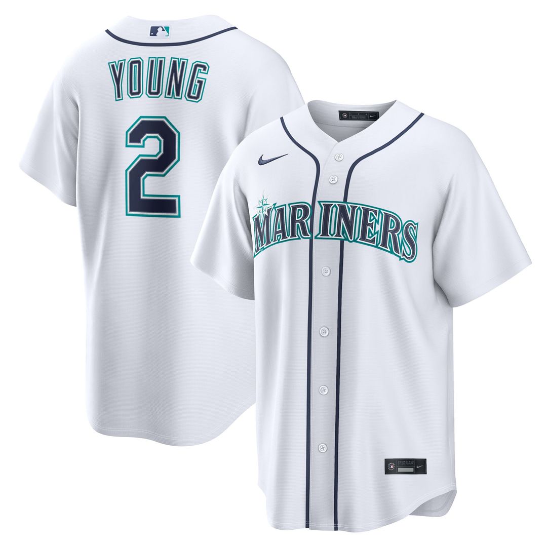 Cole Young Seattle Mariners Home Replica Jersey - White