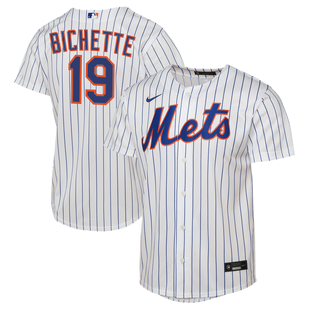 Bo Bichette New York Mets Youth Home Baseline Jersey - White