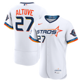 Jose Altuve Houston Astros City Connect Authentic Sponsor Patch Jersey - White