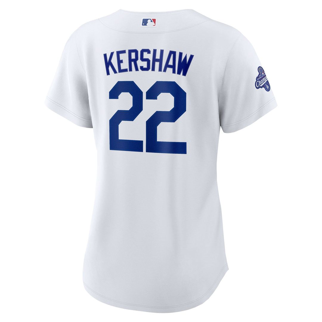 Clayton Kershaw Los Angeles Dodgers Women's Home 2025 World Series Champions Replica Jersey - White