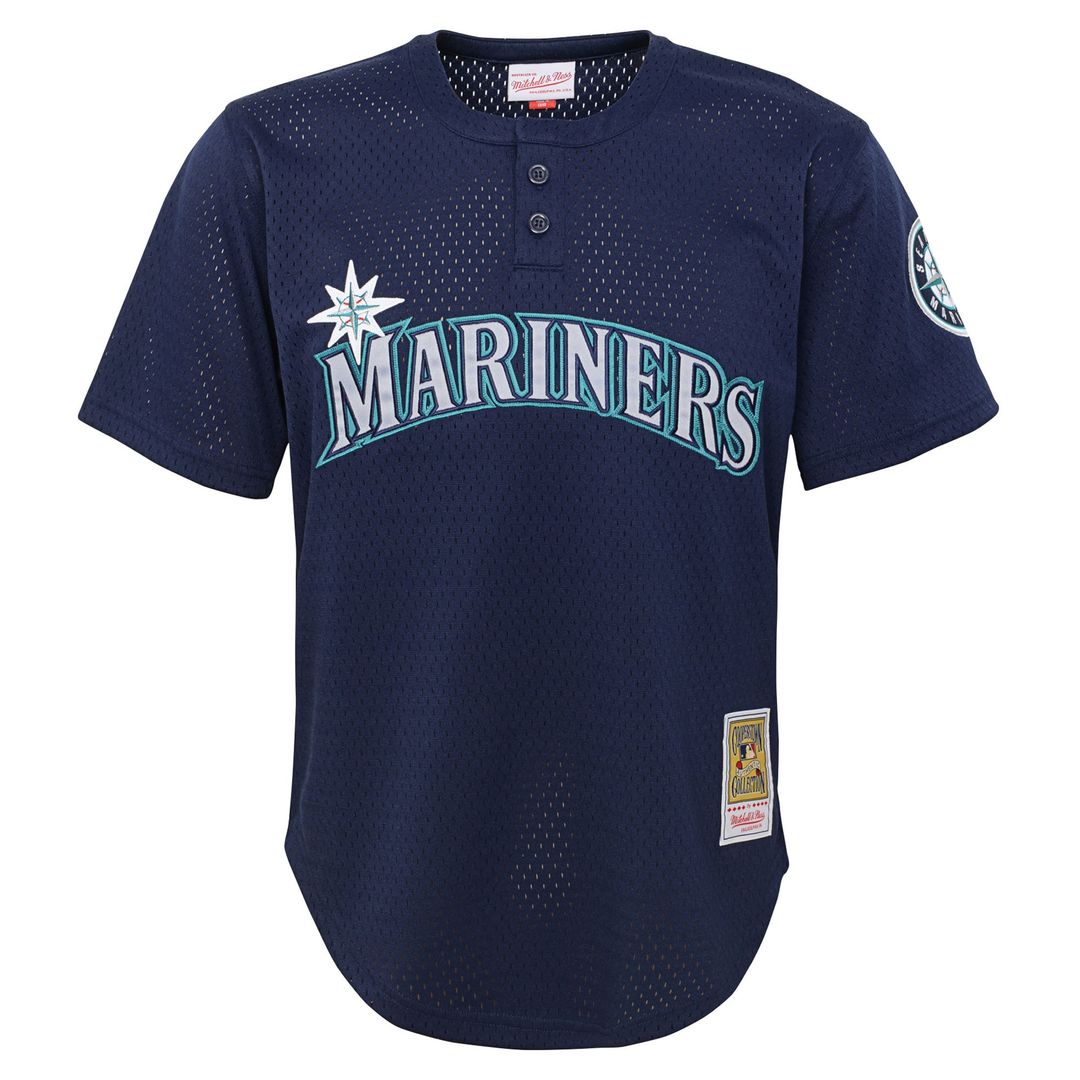 Ichiro Suzuki Seattle Mariners Youth Cooperstown Collection Mesh Batting Practice Jersey - Navy