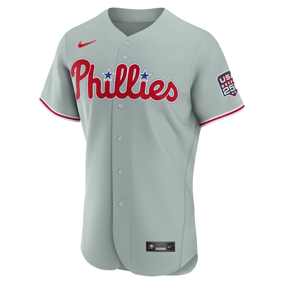 Fourth of July Philadelphia Phillies Bryce Harper Gray USA 250 Authentic Jersey