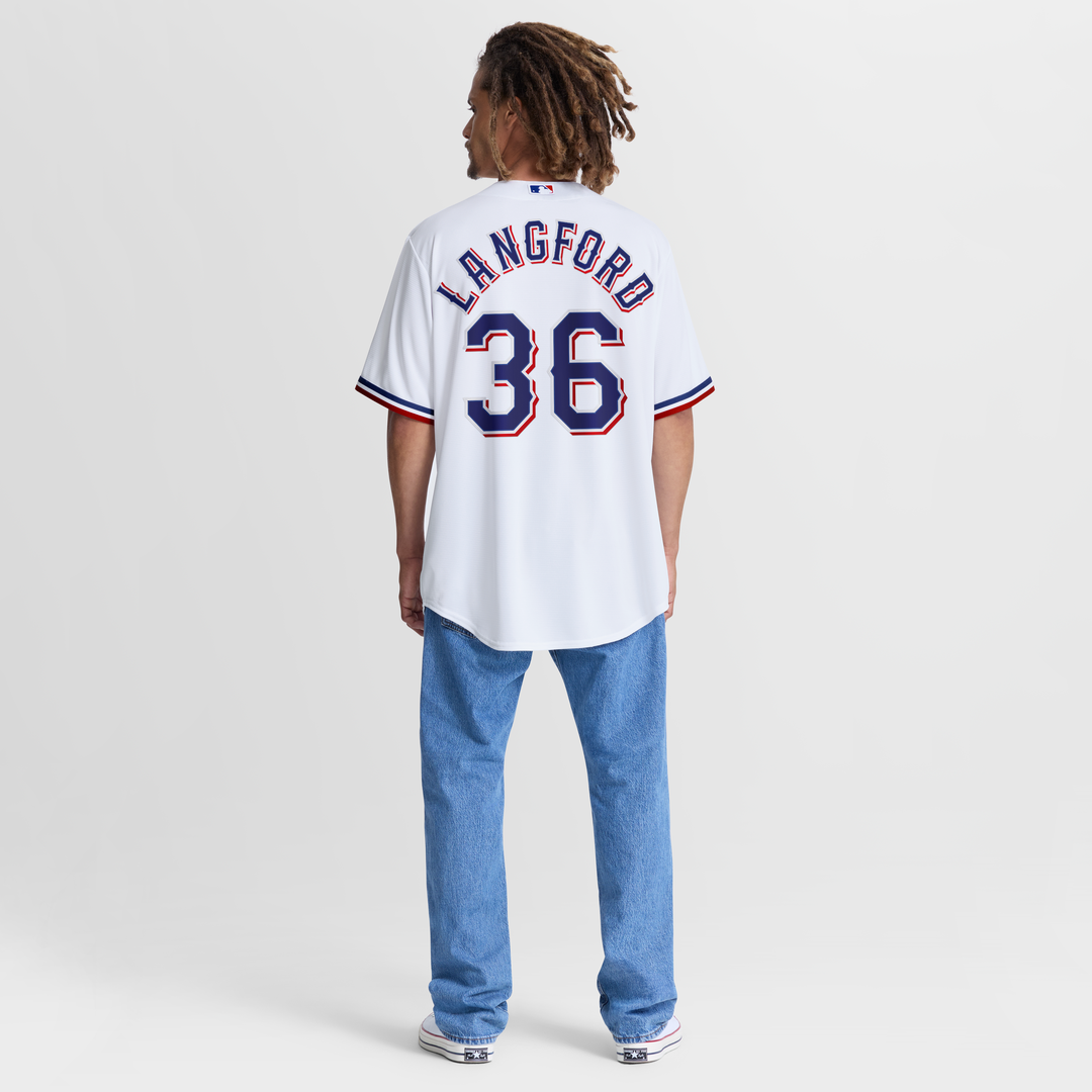 Wyatt Langford Texas Rangers Home Replica Jersey - White