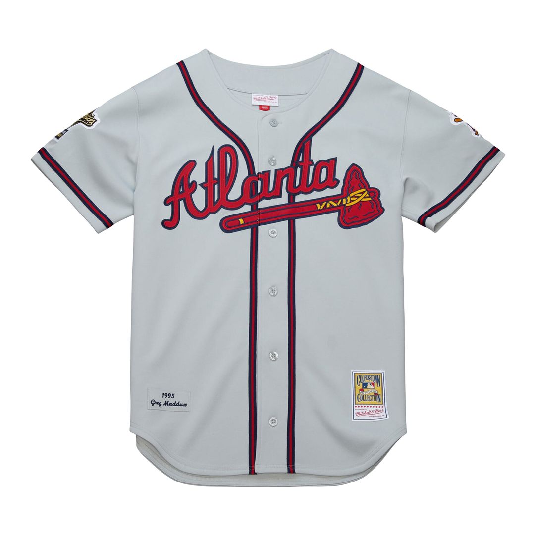 Greg Maddux Atlanta Braves 1995 Throwback Authentic Jersey - Gray