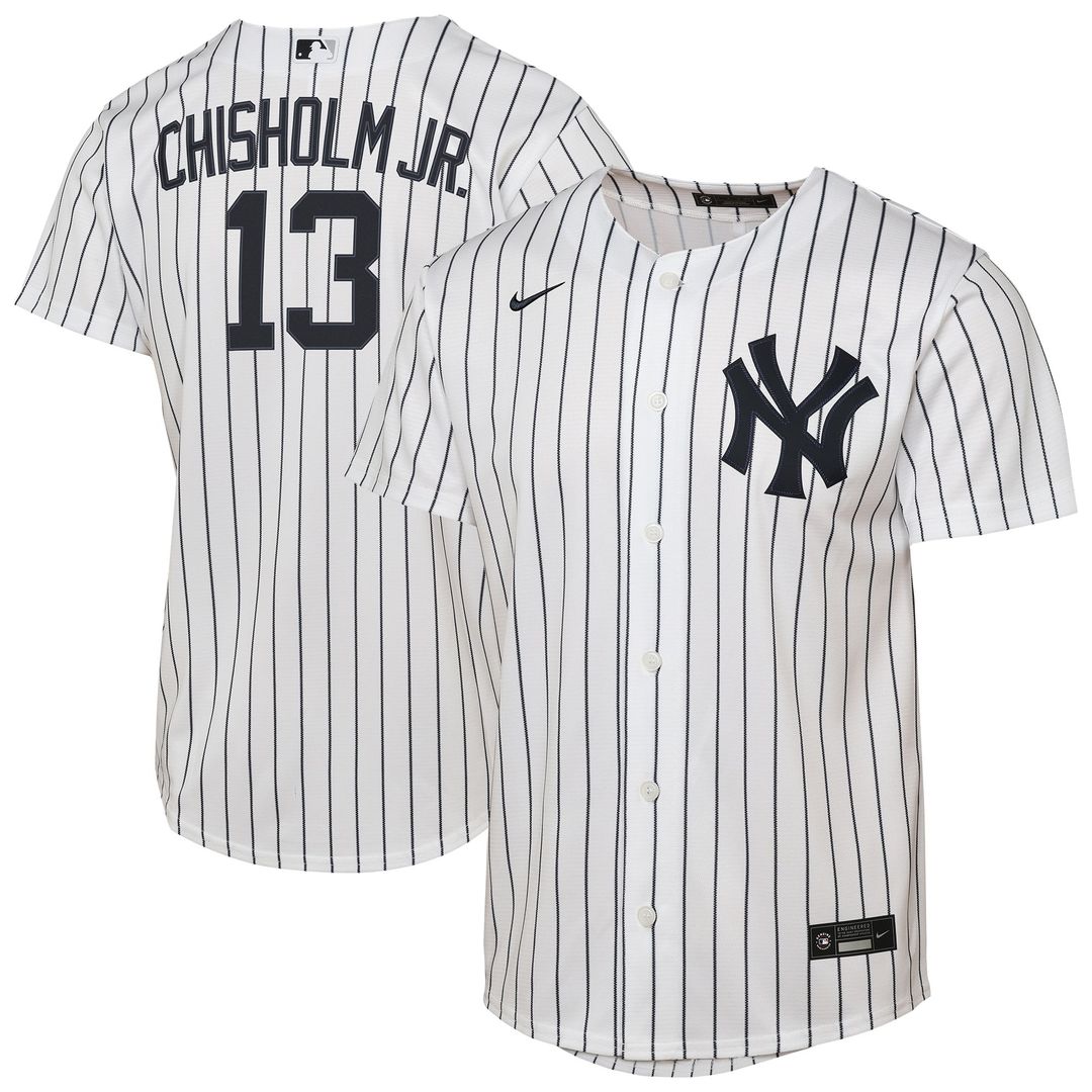 Jazz Chisholm Jr. New York Yankees Youth Home Replica Jersey - White