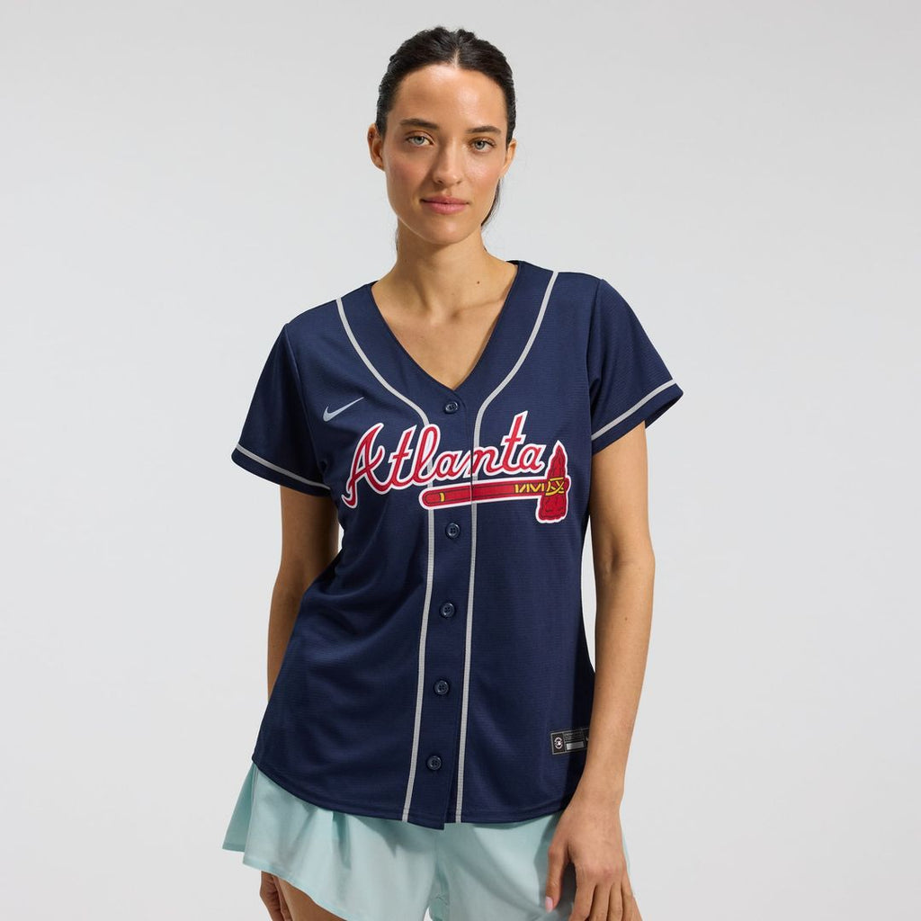 Ronald Acuña Jr. Atlanta Braves Women's Alternate Replica Player Jersey - Navy
