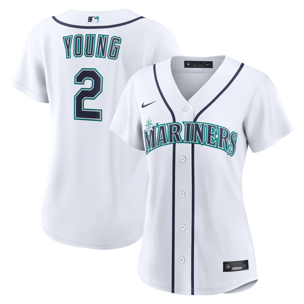Cole Young Seattle Mariners Women's Home Replica Jersey - White