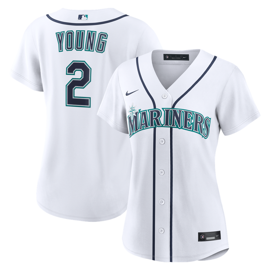 Cole Young Seattle Mariners Women's Home Replica Jersey - White