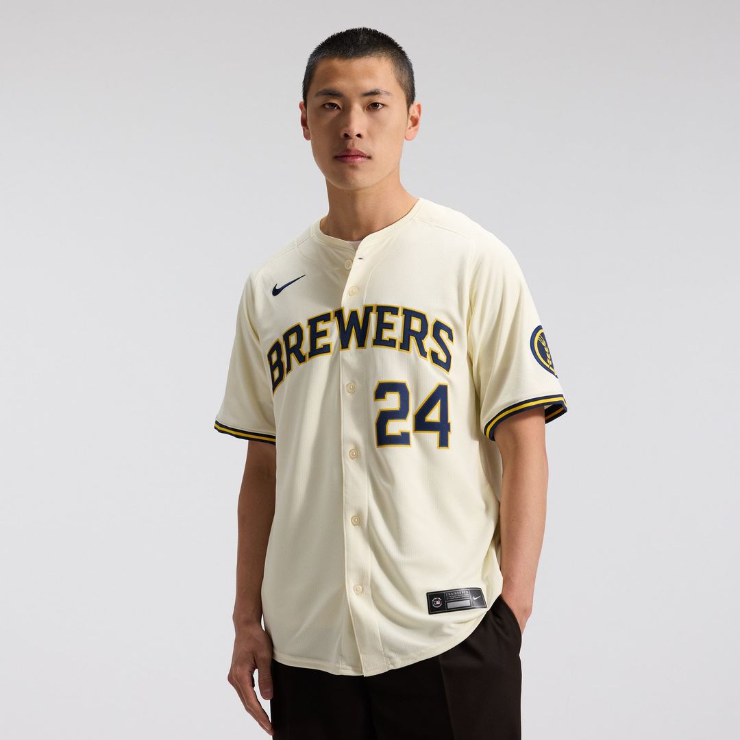 William Contreras Milwaukee Brewers Home Limited Player Jersey - Cream