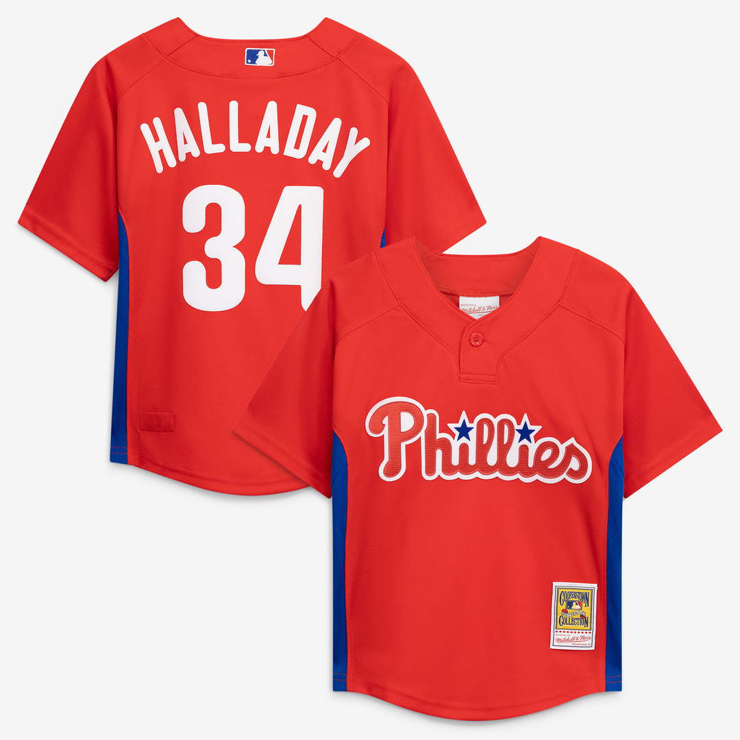 Roy Halladay Philadelphia Phillies Preschool Cooperstown Collection Mesh Batting Practice Jersey - Red