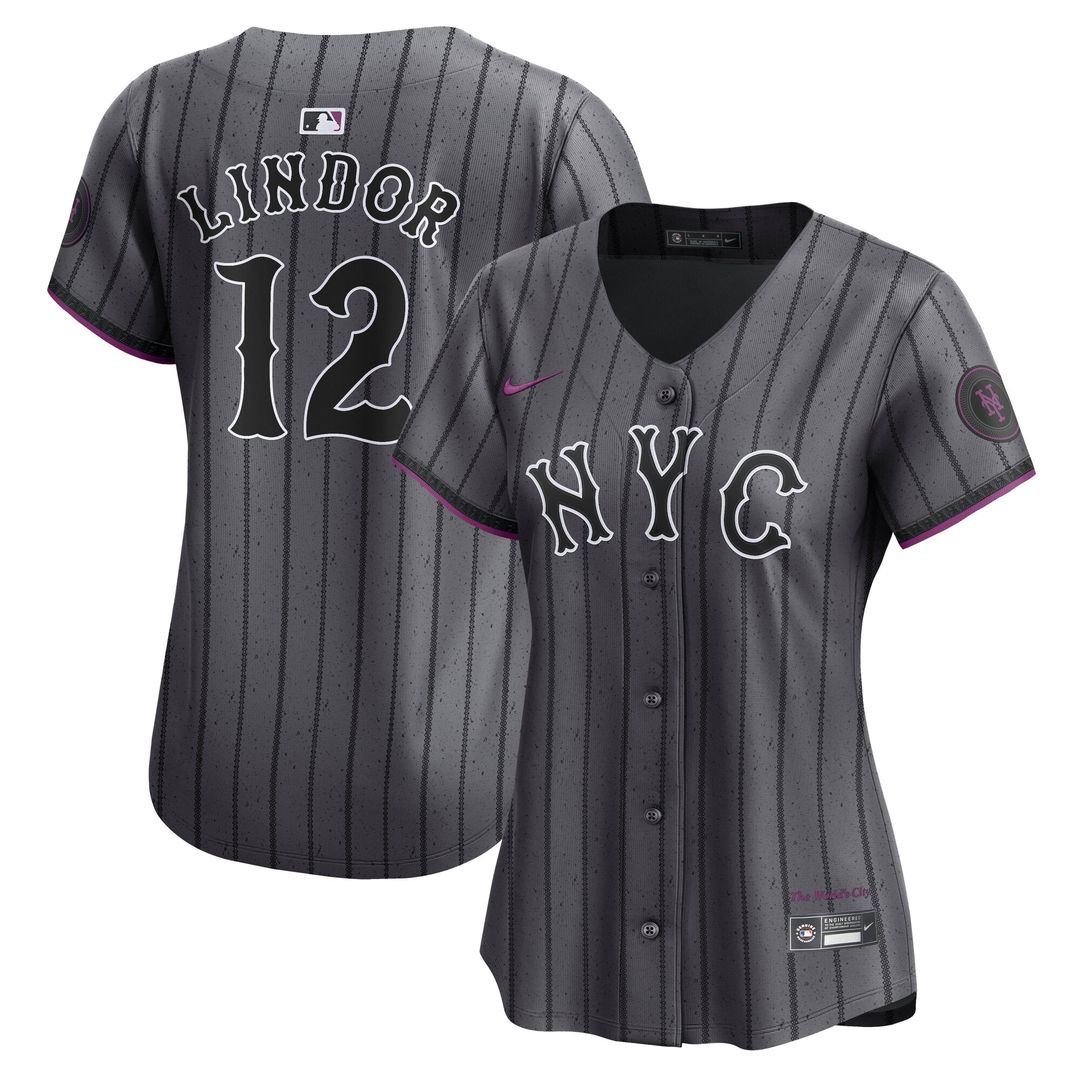 Francisco Lindor New York Mets Women's City Connect Limited Jersey - Gray