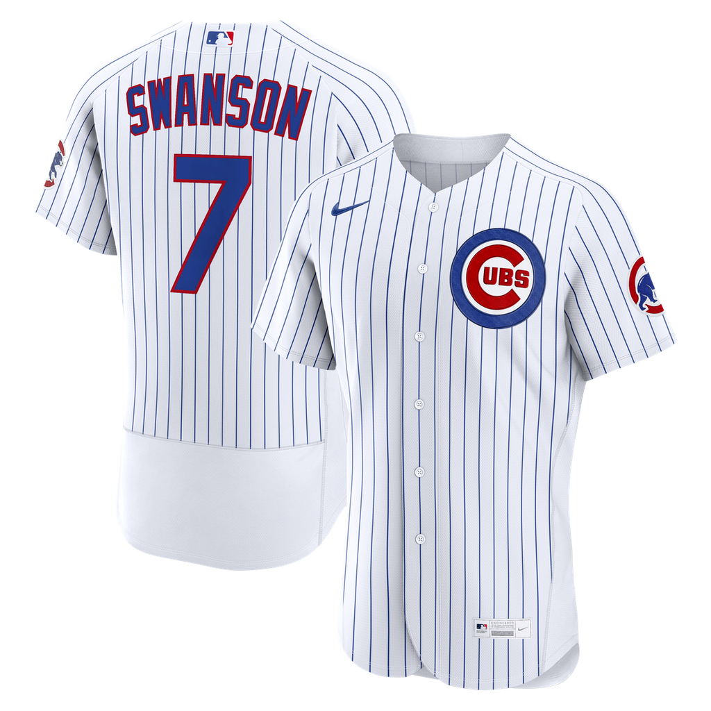 Dansby Swanson Chicago Cubs Home Authentic Jersey - White