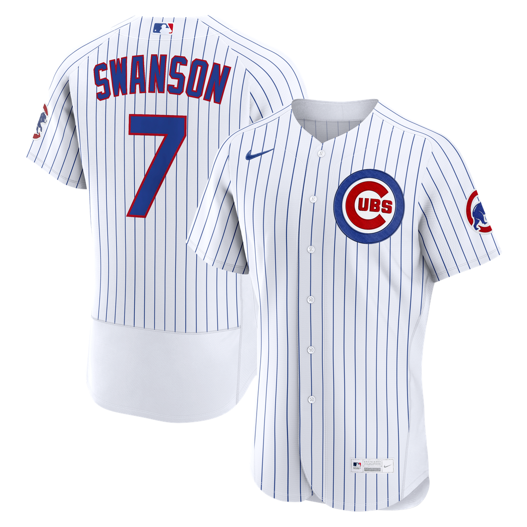 Dansby Swanson Chicago Cubs Home Authentic Jersey - White