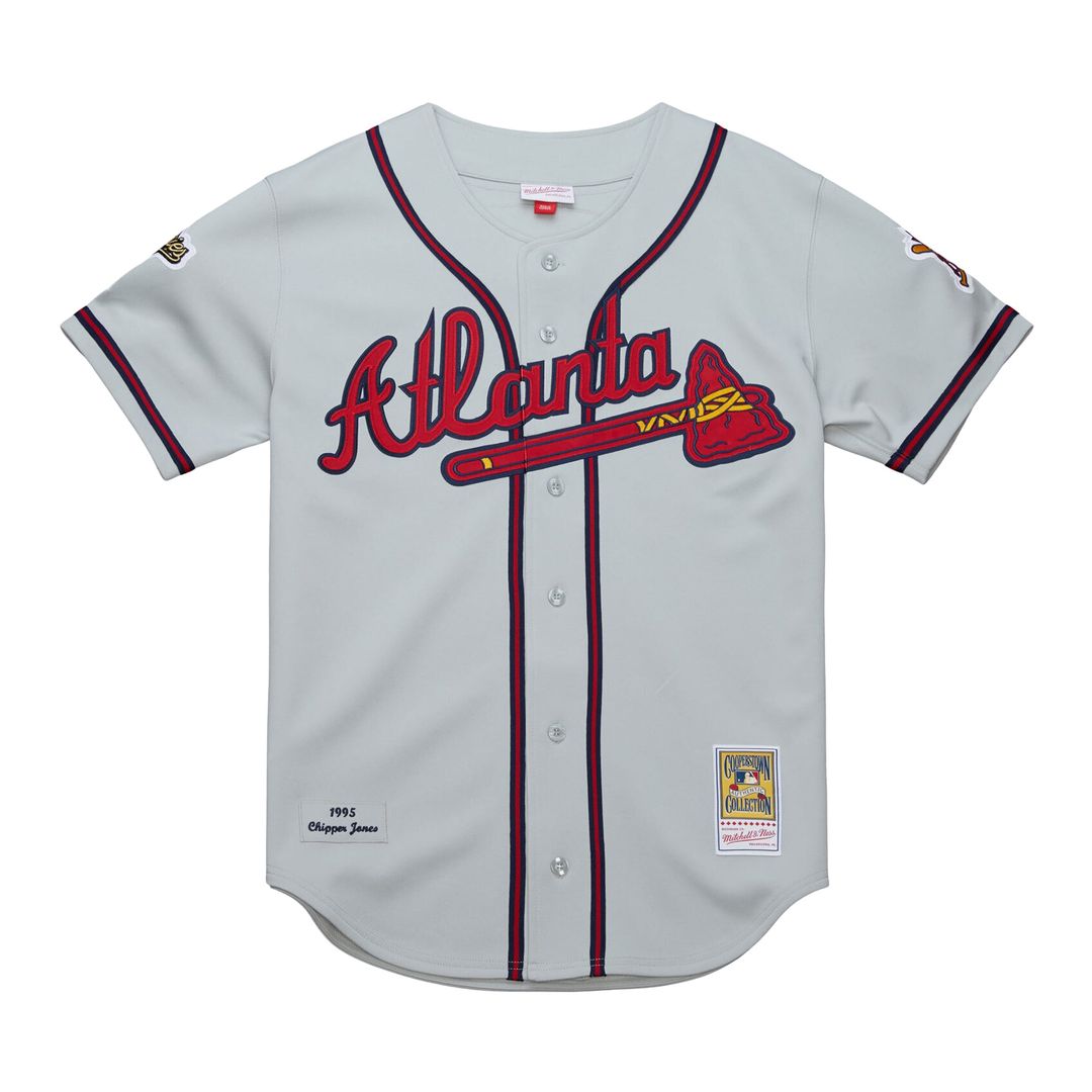 Chipper Jones Atlanta Braves 1995 Throwback Authentic Jersey - Gray