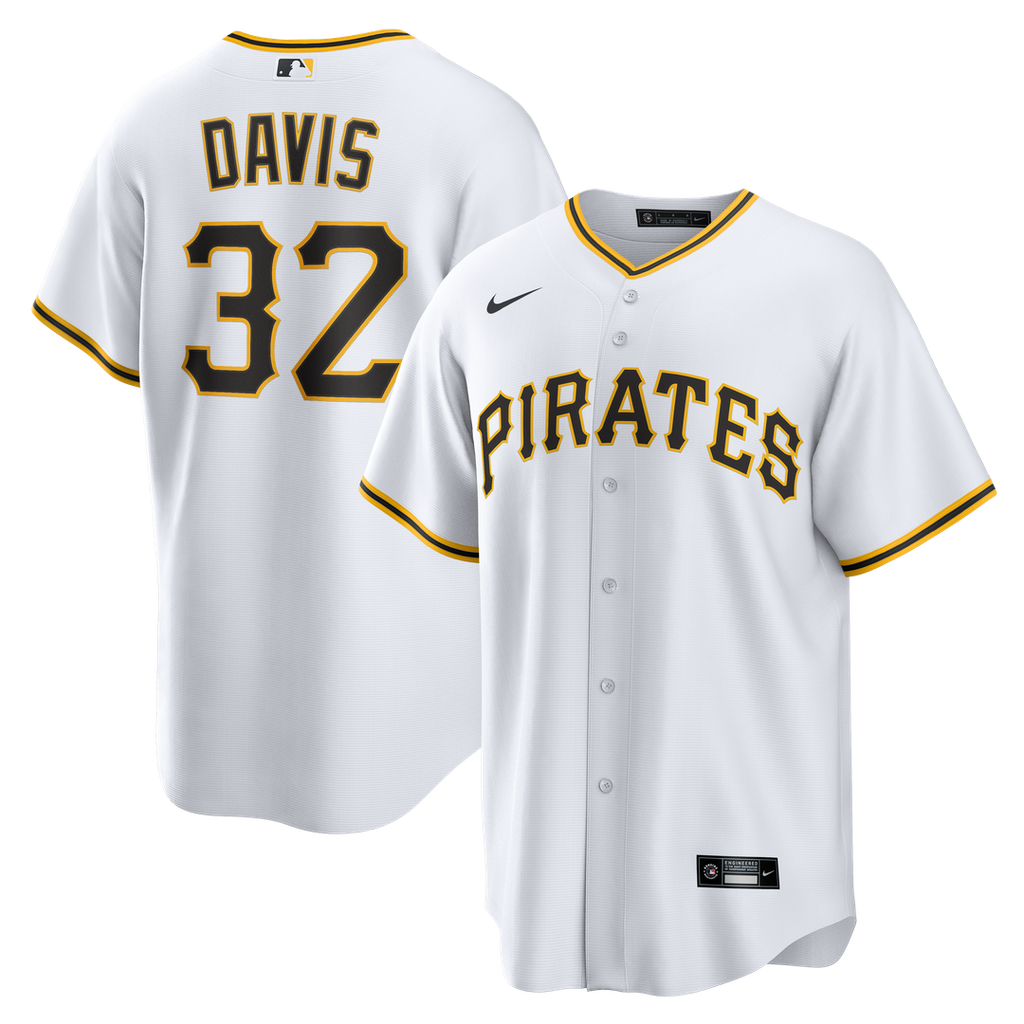 Henry Davis Pittsburgh Pirates Home Replica Jersey - White