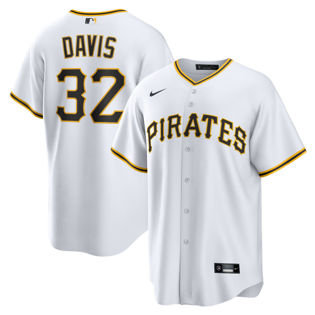 Henry Davis Pittsburgh Pirates Home Replica Jersey - White