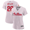 Chase Utley Philadelphia Phillies Women's Home Wall of Fame Patch Limited Edition Replica Jersey - White