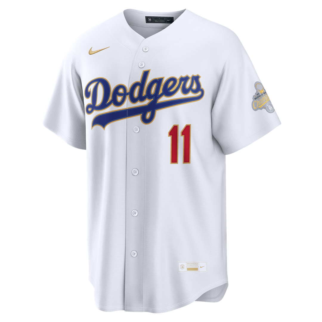 Roki Sasaki Los Angeles Dodgers 2026 Gold Collection Stadium Jersey - White