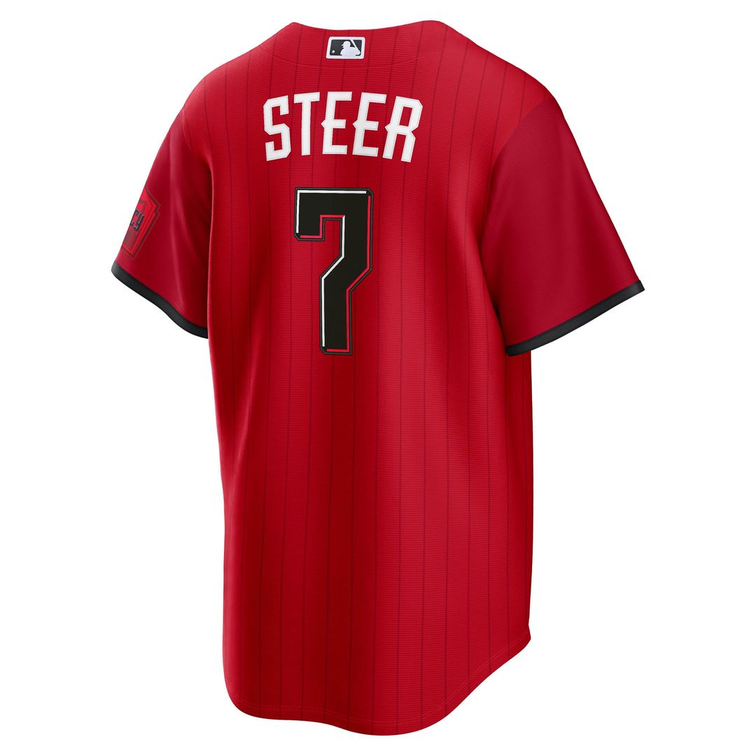 Spencer Steer Cincinnati Reds 2026 City Connect Stadium Jersey - Red