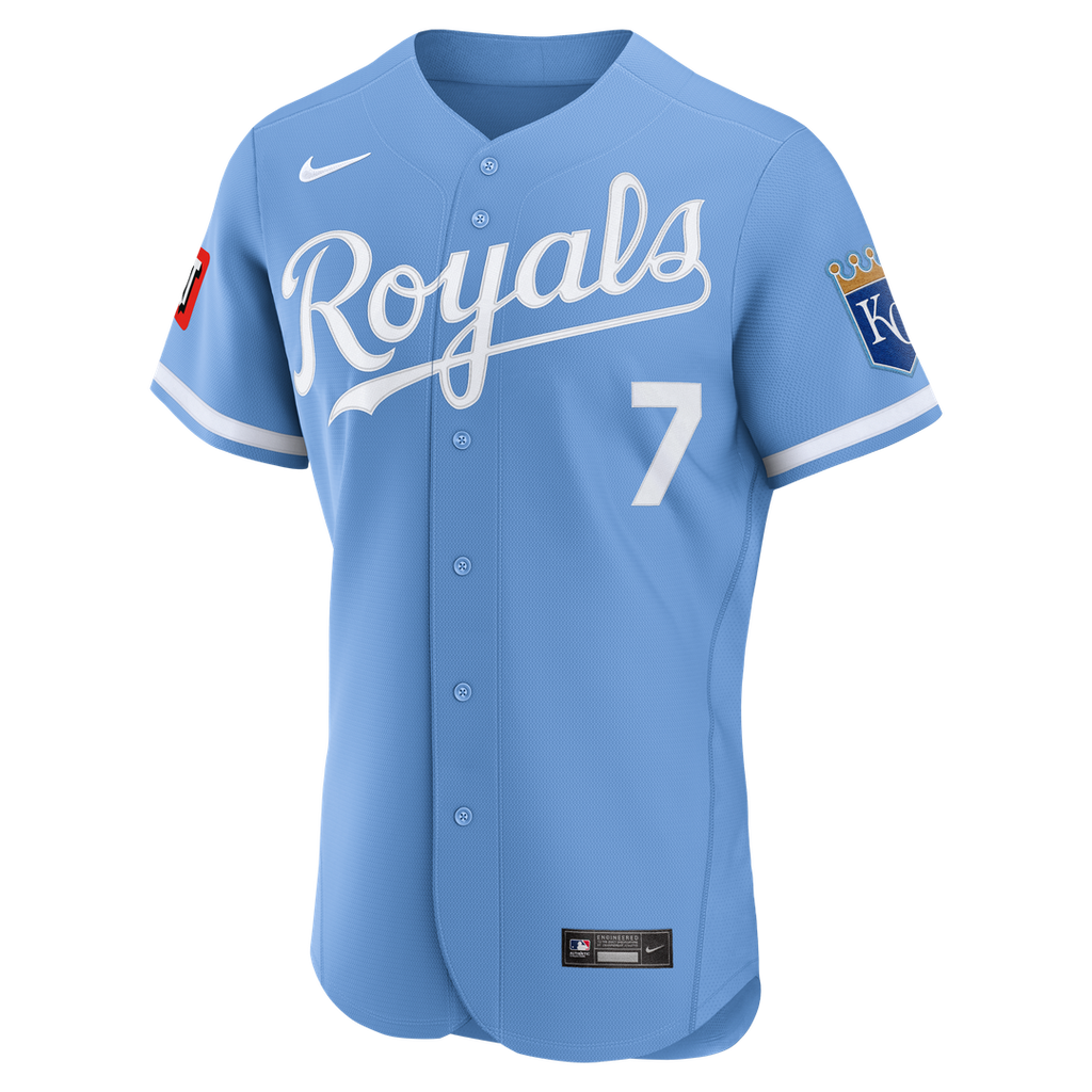 Bobby Witt Jr. Kansas City Royals Alternate Authentic Sponsor Patch Jersey - Light Blue