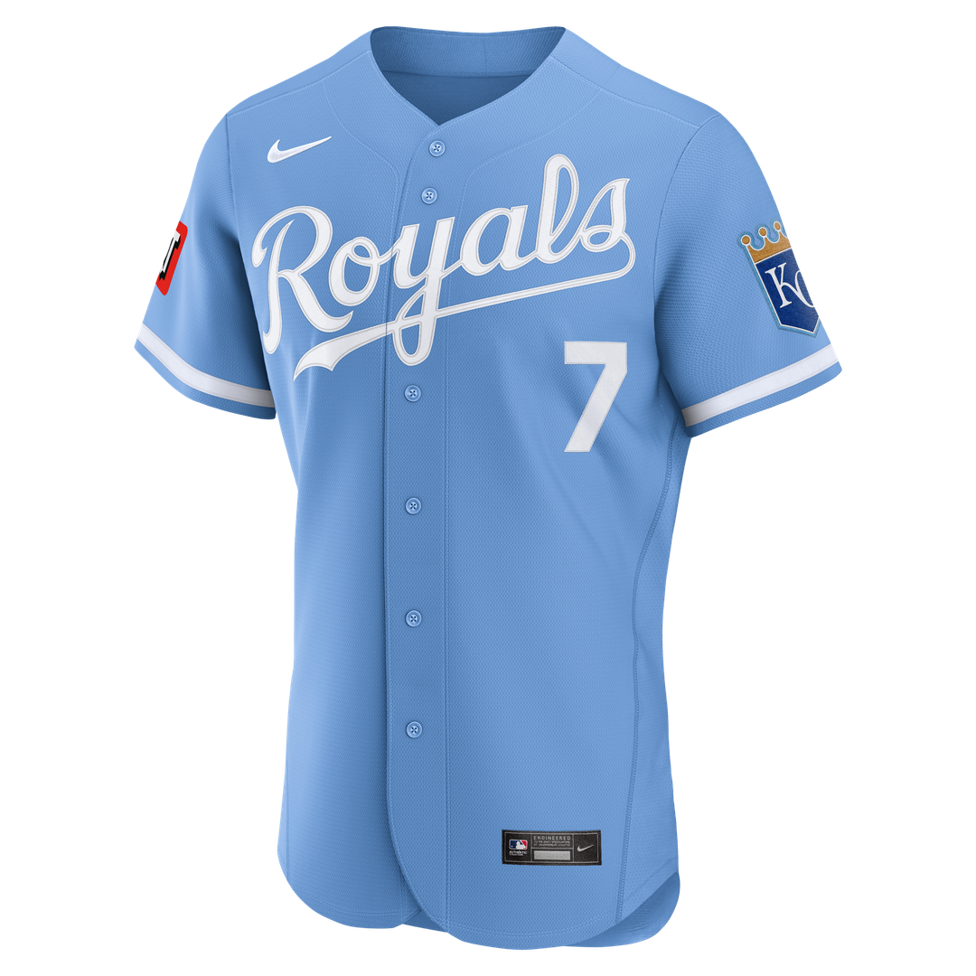 Bobby Witt Jr. Kansas City Royals Alternate Authentic Sponsor Patch Jersey - Light Blue