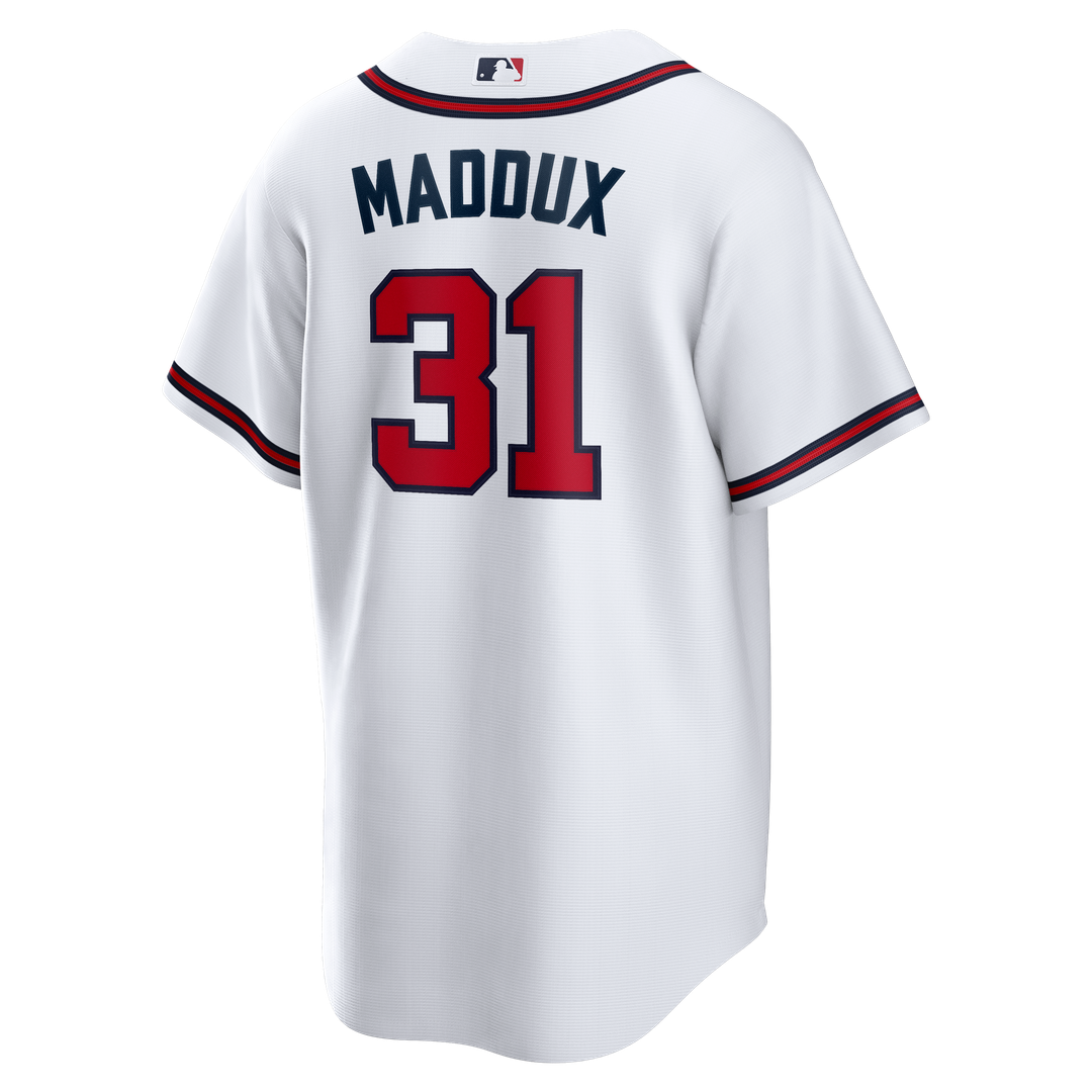 Greg Maddux Atlanta Braves Home Retired Player Replica Jersey - White